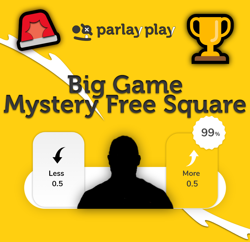 parlay_play's tweet photo. 🚨 Mystery Free Square 🚨

If this post gets 250 Reposts, we will drop a Free Square for the Big Game! 👀🔥 https://t.co/sqrVnt7Cti