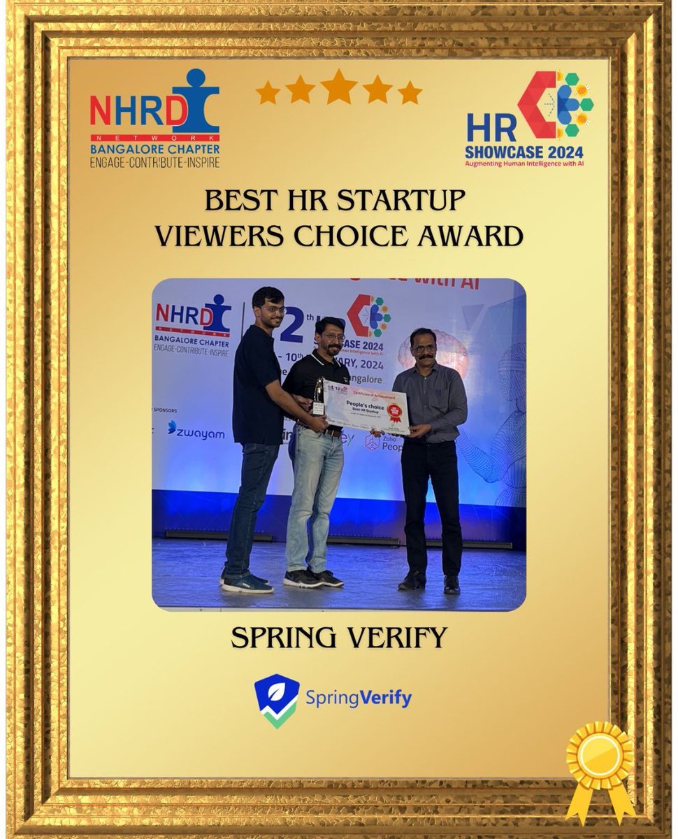 Guess who won the best HR tech startup by NHRD Bangalore!