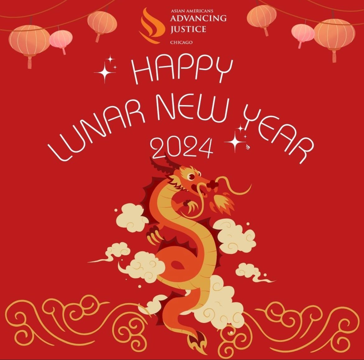 Happy Lunar New Year! Wishing everyone a prosperous Year of the Dragon from Asian American Advancing Justice | Chicago! May this lunar new year bring you abundant joy, success, and endless possibilities. #LunarNewYear #YearOfTheDragon 🐉 🧧✨