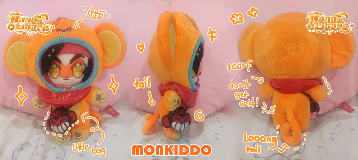 nanolitore's tweet photo. 🍜MONKIDDO! First Sample!🐒 
i'm soo happy how he turned out. He's ALOT more complicated in terms of hair and accessories, but im so happy! please let me know what you guys think in replies <3 

#Mk #LMK #MonkieKid https://t.co/rhOX6rAEhQ