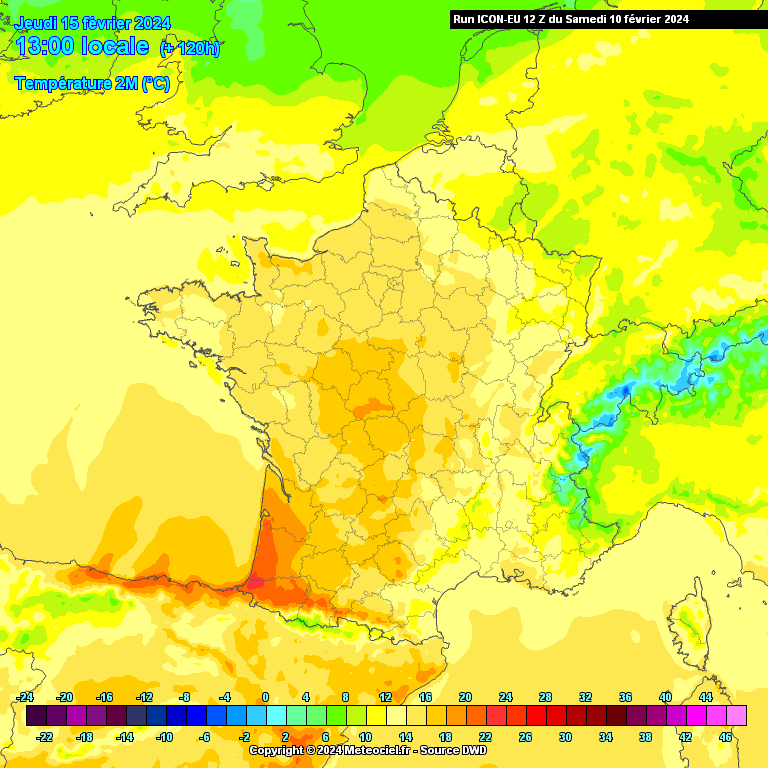 aallicheoff's tweet image. 🌡️📈 La journée de jeudi pourrait être la journée la plus #douce de la semaine à l&apos;échelle du pays. 
Jusqu&apos;à entre 16 à 18°C généralisés dans le #Centre &amp;amp; l&apos;#ouest, localement &amp;gt;=20°C en vue sur le Pays Basque &amp;amp; le #Berry. 
#chaleur