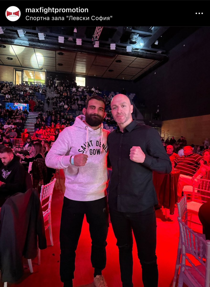 BenoitSt_Denis's tweet photo. Soirée MMA avec le Manager 👀🇧🇬

On attend le combat de Matthieu sur @RMCSportCombat ! 🇫🇷 https://t.co/xHUnCbQu4C