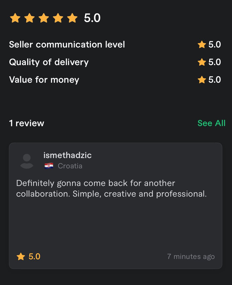ugczee's tweet photo. Super happy to share my latest review on a UGC fiverr gig I worked on. It’s my first one too! Hopefully this can help convince buyers to work with me 🤗 #ugc #ugcreviews #FiverrGig #fiverrseller #ugccommunity #dutchugc #ugceurope #ugcnetherlands https://t.co/WpV7mdZ0Gw