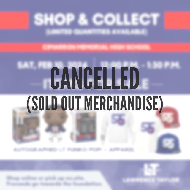 🚨 Update for our #LT56Family: We’re officially sold out of local inventory - thanks to your amazing support! 🏈💙 Apologies for any delays. Good news: Your items will be signed by LT himself + shipped free! Thanks for your patience & passion. #LT56Merch 💪🏿⚡️✍🏿