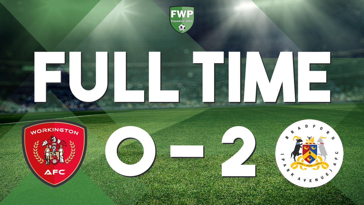 FULL-TIME: Workington AFC 0-2 Bradford (Park Avenue) @PitchingIn_ fwp.co/v8wAbE