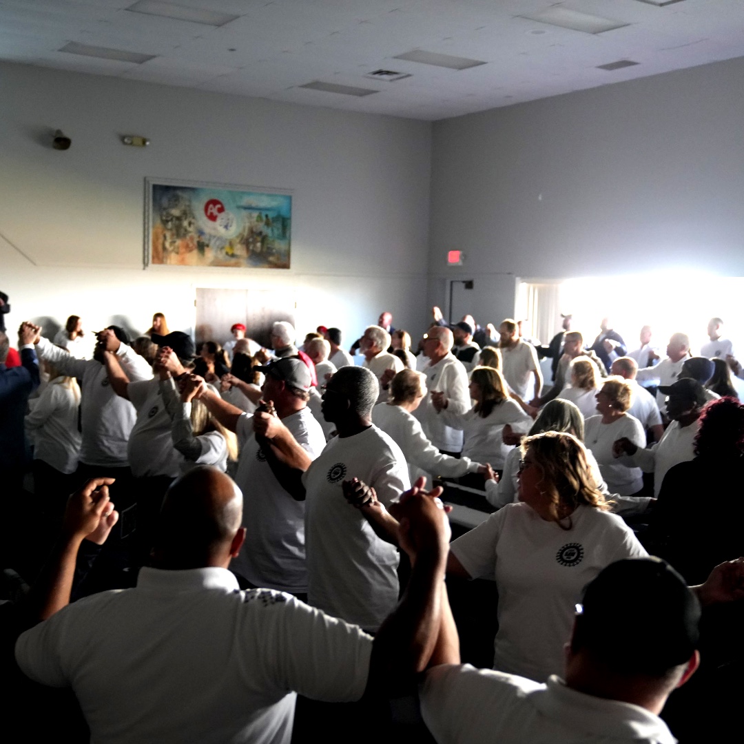 UAW's tweet photo. UAW members celebrated White Shirt Day at #UAW Local 651. White Shirt Day marks the victorious ending of the historic 44-day Flint Sit-Down Strike of 1936-37.
#StandUpUAW #SitDownStrike #WhiteShirtDay https://t.co/291NXUUdQR