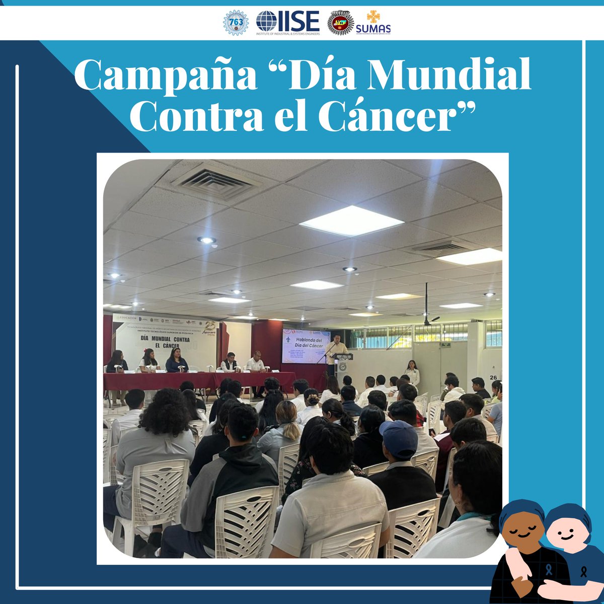 Chapter_763's tweet photo. El día jueves 08 de febrero, el Capítulo Estudiantil 763🌐en colaboración con la Sociedad Universitaria en Materias Aplicadas a la Salud "SUMAS" 🩺 llevaron a cabo la "Campaña del Día Mundial contra el Cáncer"🎗️
#Chapter763 #IISE #ITSPR https://t.co/qI5BuS4Y2Y