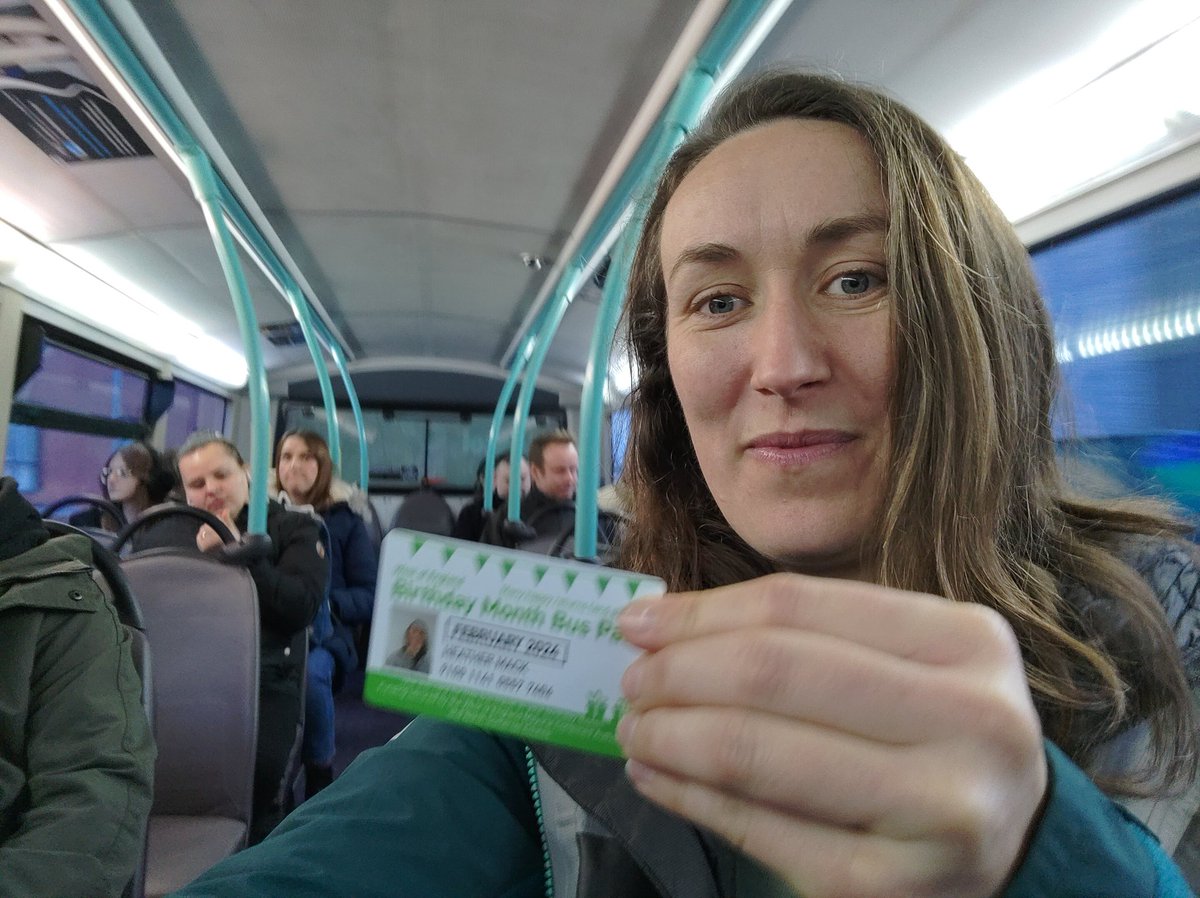 Enjoying my birthday bus pass! Thanks to West of England Combined authority.