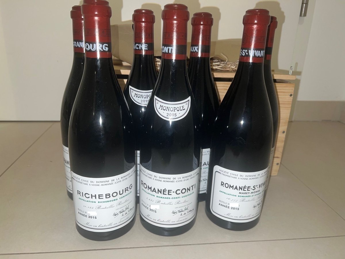 expertvins's tweet photo. Assortiment du domaine de la Romanee Conti 2015 https://t.co/ucyN08dxlK