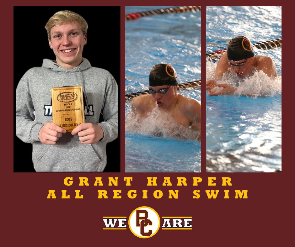 Congratulations to Grant Harper for being selected for the All Region Boys Swim Team!  What a great achievement!
#WeareBC