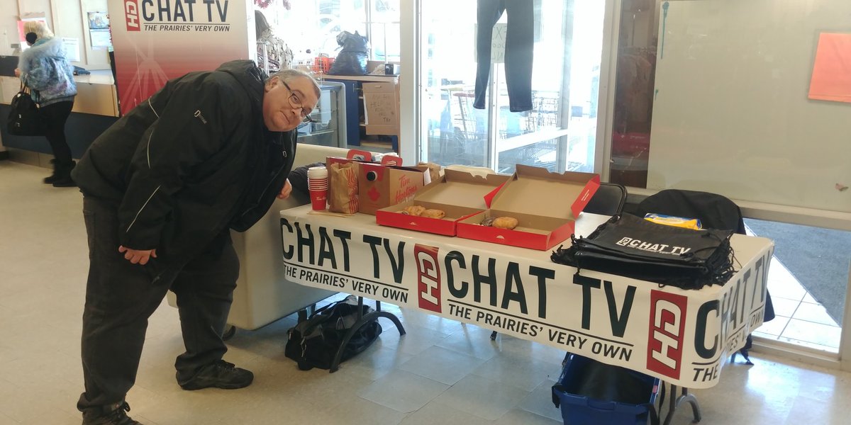 We're here and ready for your amazing donations to Caring Coats. Stop by and say hello! #CaringCoats #CHATTV #SalvationArmy @danreynish