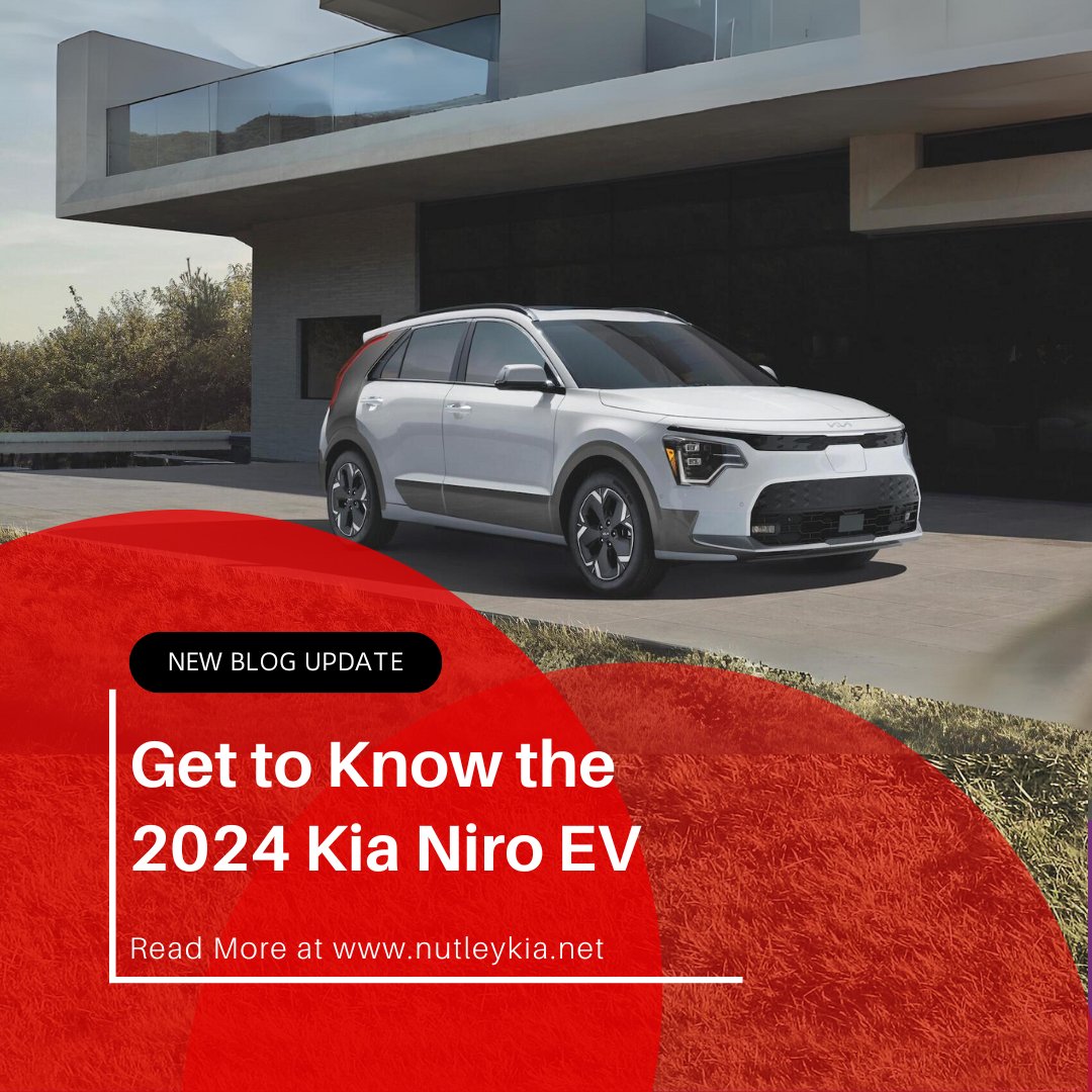 The 2024 Kia Niro EV – where power meets eco-friendly innovation. With near-instant acceleration, an impressive 253-mile range, and a mobile power station feature, this all-electric crossover sets a new standard. Read more about the 2024 Kia Niro EV here: nutleykia.net/blogs/930/newa…
