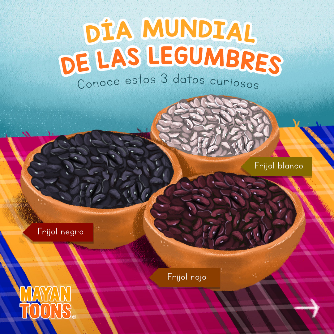 MayanToons's tweet photo. Hoy celebramos el Día Mundial de las Legumbres, celebramos estos pequeños alimentos con un gran impacto. Son más que solo un ingrediente en la cocina; son una fuente de nutrición y cultura culinaria. ¿Cuál es tu receta favorita con legumbres? 🌱🫘
.
#DiaMundialDeLasLegumbres https://t.co/IShoM0qadf