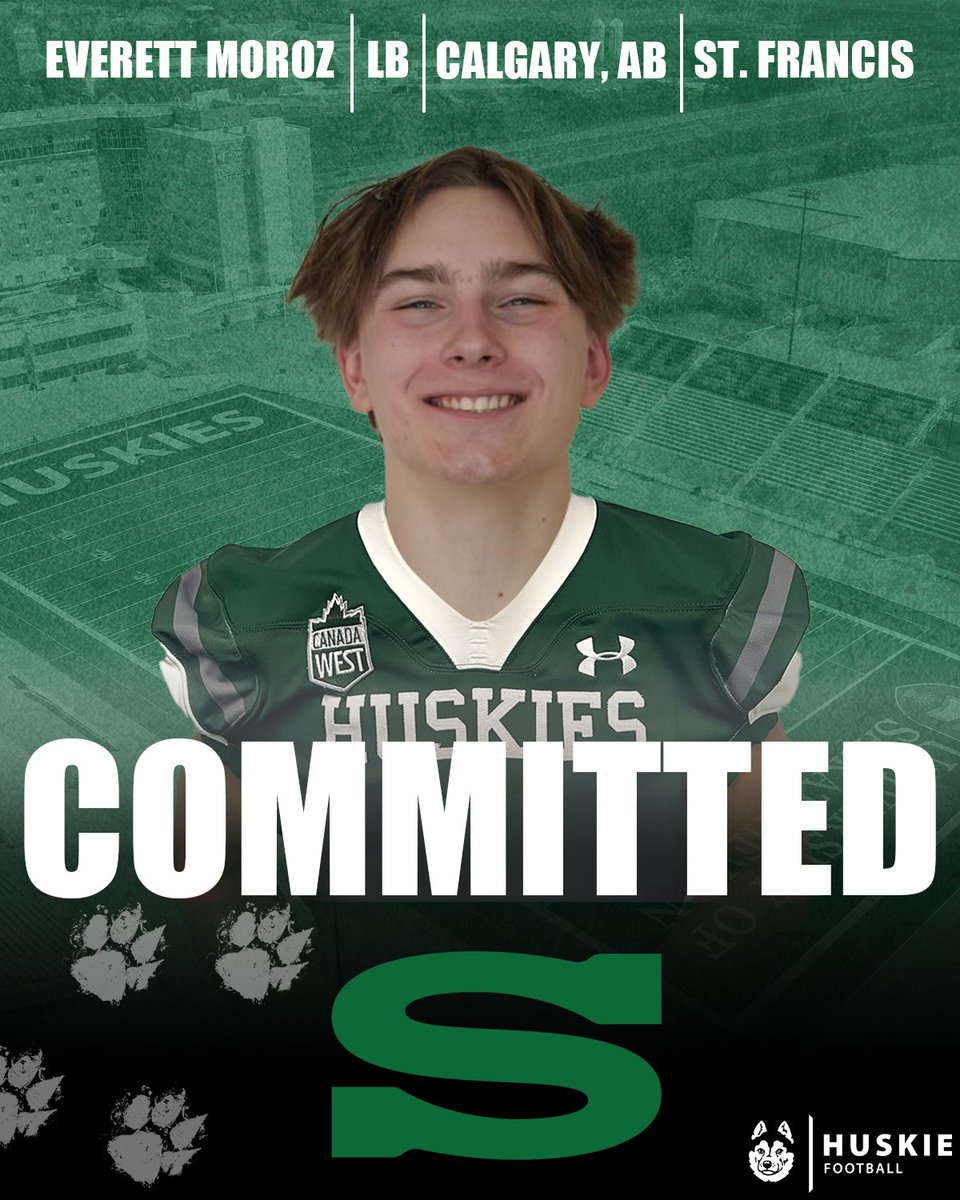 We are excited to welcome Everett Moroz to our linebacking core in 2024!! Welcome to the pack, Everett. #HuskiePride
