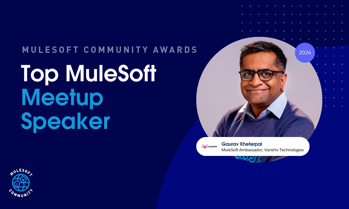 gauravkheterpal's tweet image. Thanks @MuleSoft @MuleDev team for the &apos;Top Meetup Speaker&apos; Award. I find it very satisfying that I was actually live- presenting at the Global MuleSoft Community Conference when I got this award notification on Slack.

Grateful to be a Muley, My heart is full! 🙏 💙

#Mulesoft