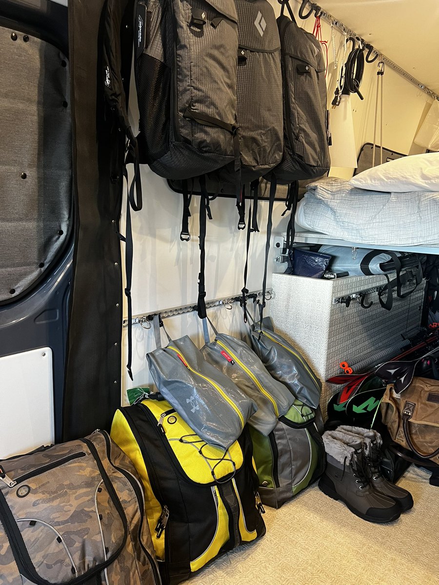 biggercapital's tweet image. No luxury, no living room, just moving equipment to where we want to use it. #wasatch #backcountryskiing