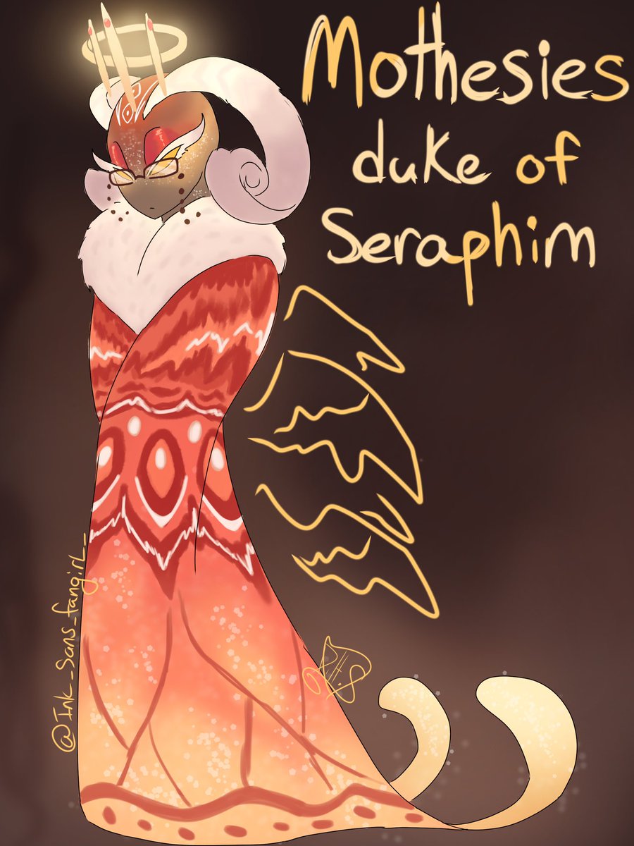 InkerousCitaRik's tweet image. Moth #HazbinHotelOC #mothoc #hazbinhotelseraphim #digitalart #angeloc