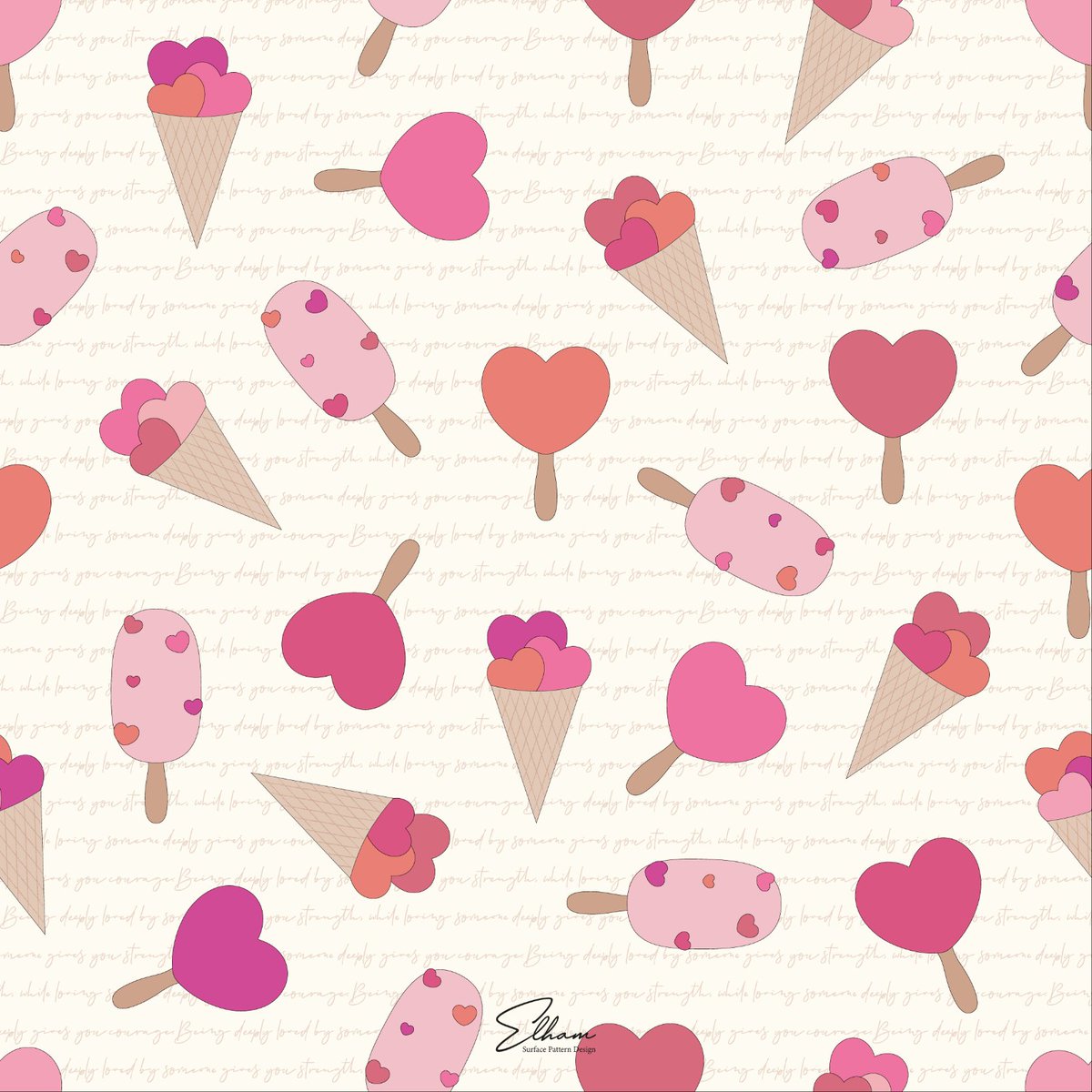 elhamzabihi1368's tweet image. Last part of my surface pattern collection with valentine theme is available. 💕
#ValentinesDay, #fabricdesigner
#surfacepatterndesign
#patterndesigner, #printdesigner
#textileindustry, #textiledesigner
#illustrationartist