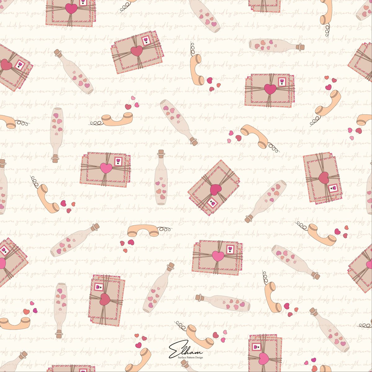 elhamzabihi1368's tweet image. Last part of my surface pattern collection with valentine theme is available. 💕
#ValentinesDay, #fabricdesigner
#surfacepatterndesign
#patterndesigner, #printdesigner
#textileindustry, #textiledesigner
#illustrationartist