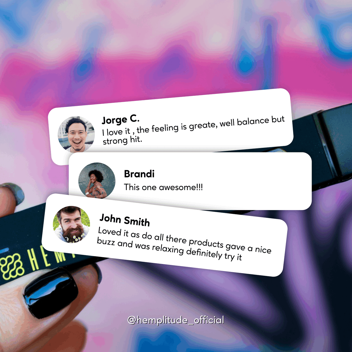 hemplitude's tweet photo. Finding that perfect vibe with Hemplitude D8 disposables is a whole mood 🌿💨. Fans say it's all about that balanced, strong hit that keeps you coming back. Highkey, it's a chill session waiting to happen. #hemplitudereviews #hemplitude #vibechaser #litlifestyle https://t.co/p6g4DGiTPW