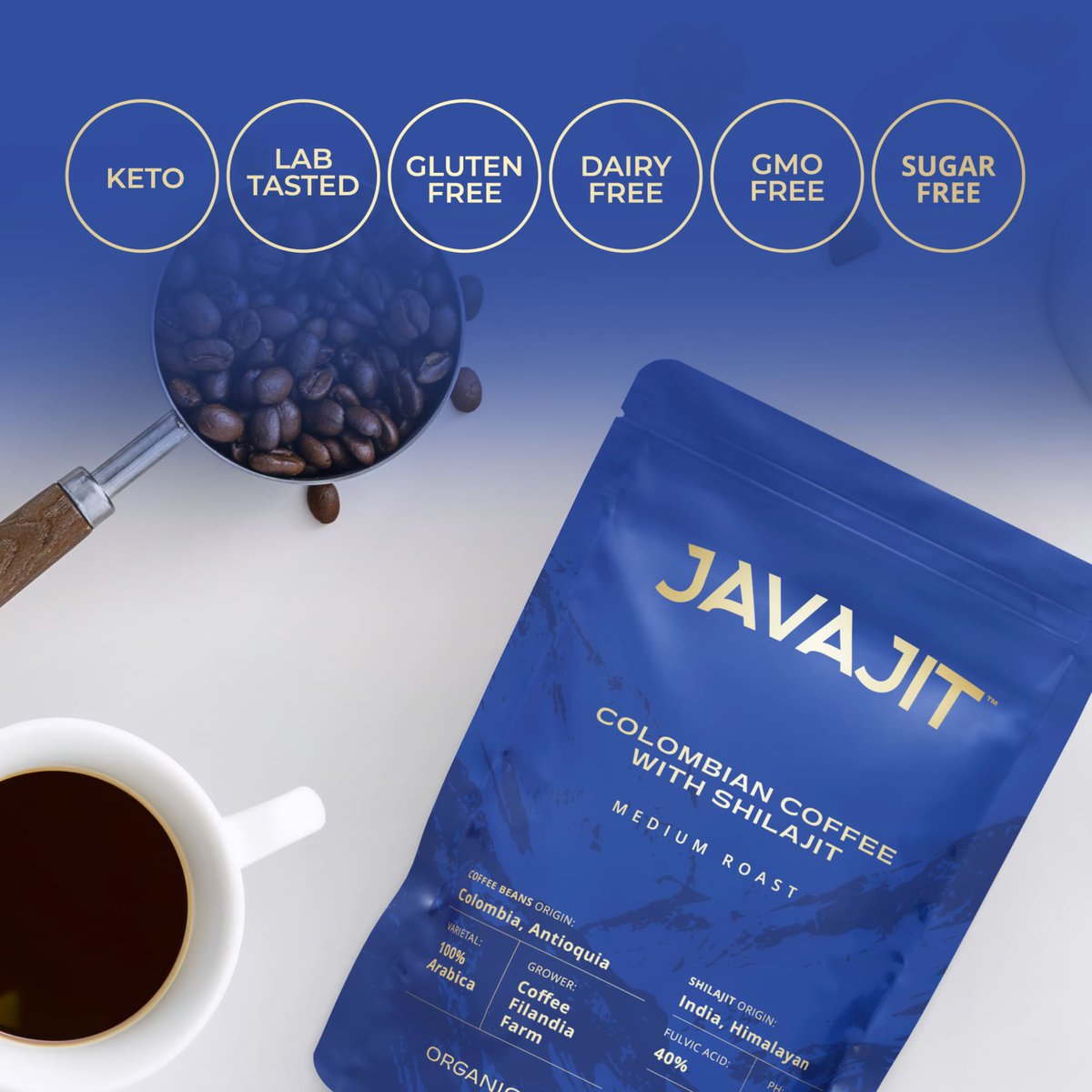 javajitcoffee's tweet image. Coming soon! Shilajit Fortified Coffee. 100% Arabica Coffee from Single Source in Colombia, Fortified with Himalayan Shilajit