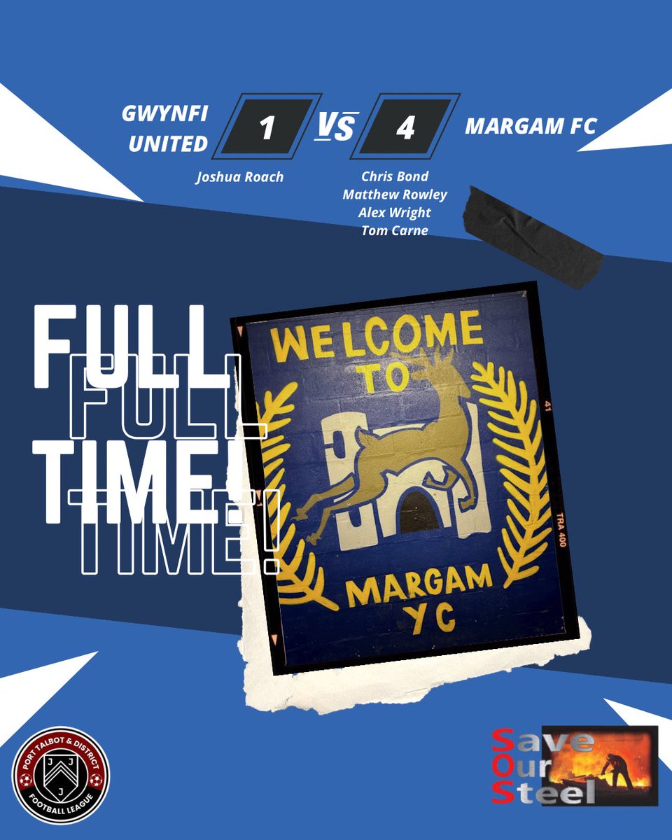 FcMargam's tweet photo. +3 ✅ 

Massive win against a tough Gwynfi United side. Sloppy 1st half followed by a ruthless display after the break gets us the win.

This win puts us 9 points clear at the top of the table.

Best wishes to @GwynfiU for the rest of the season 🦌💙

#VIVAMARGAM #STAGSZN https://t.co/FZPpCGJ4kE