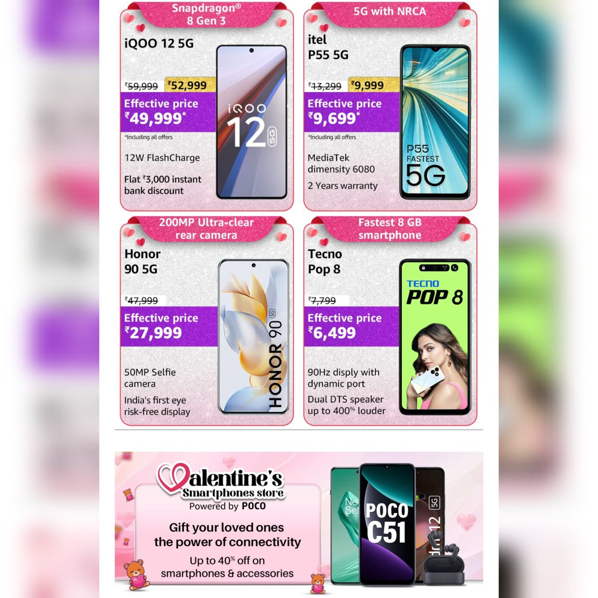 Amazon India - FAB Phone Fest is Live - Valentine's Day Spl Sale
(10th-14th Feb 2024)
Master Link - amzn.clnk.in/izOT

#smartphonedeals #mobiledeals
#smartphonesale #mobilesale
#amazonsmartphonesale