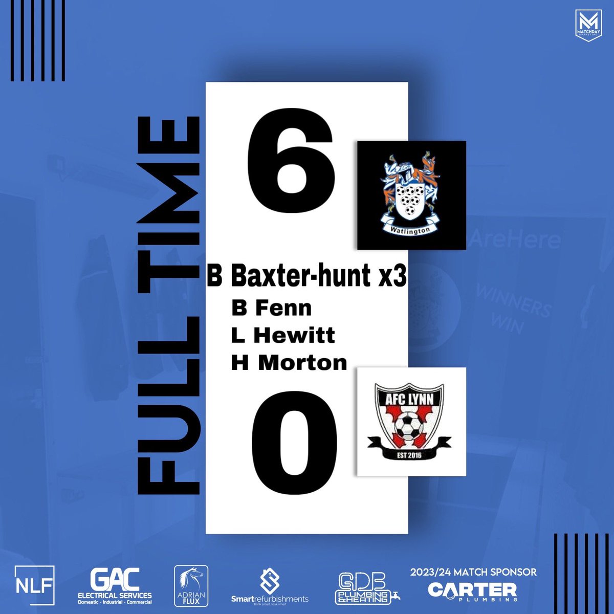 Ft here at the rabbit hole and it’s a comfortable 6-0 win , lads definitely bounced back from last weeks shit show, didn’t put a foot wrong all game #stannardwho #wattyboys #wattytakeover