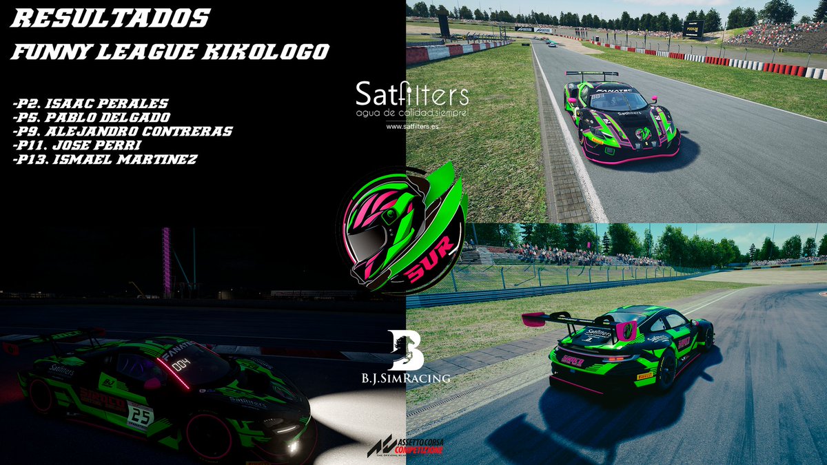Siroco Virtual Racing (@siroco_vr) on Twitter photo 🏁 RESULTADOS R2 ZOLDER FUNNY LEAGUE KIKOLOGO🏁
-P2 <a href="/isaacperales82/">Isaac Perales</a>
-P5 <a href="/txola87/">txola</a>
-P9 <a href="/AContrerasSR/">AContreras</a>
-P11 <a href="/josevazquez1987/">PERRI</a>
-P13 Ismael Martínez
<a href="/kikologotwitch/">kikologo</a>
<a href="/Bjsimracin1/">BJSIMRACING</a>
#Satfilters
#assettocorsacompetizione 🏁 RESULTADOS R2 ZOLDER FUNNY LEAGUE KIKOLOGO🏁
-P2 <a href="/isaacperales82/">Isaac Perales</a>
-P5 <a href="/txola87/">txola</a>
-P9 <a href="/AContrerasSR/">AContreras</a>
-P11 <a href="/josevazquez1987/">PERRI</a>
-P13 Ismael Martínez
<a href="/kikologotwitch/">kikologo</a>
<a href="/Bjsimracin1/">BJSIMRACING</a>
#Satfilters
#assettocorsacompetizione