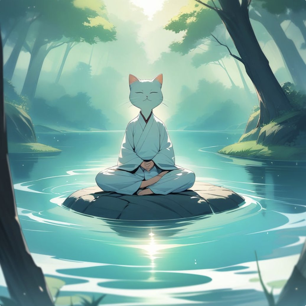 I just minted my well3 journey, and am very impressed by the output generated by AI...
PROMPT: A cat meditating and transcending amidst the serene green lake. 🐈‍⬛🧘‍♂️
element.market/assets/opbnb/0… <a href="/BNBCHAIN/">BNB Chain</a> <a href="/YogaPetz/">Yogapetz</a> <a href="/keung/">Keungz</a> #WELL3 $WELL well3.com 🏝️