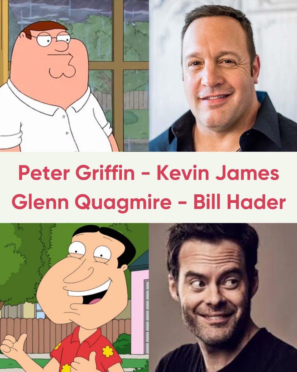 Stage32's tweet image. Bringing these wild, animated characters to life would be a tough task! Here's what we think! Who would you cast in these roles?

#familyguy #kevinjames #billhader #casting #interactive