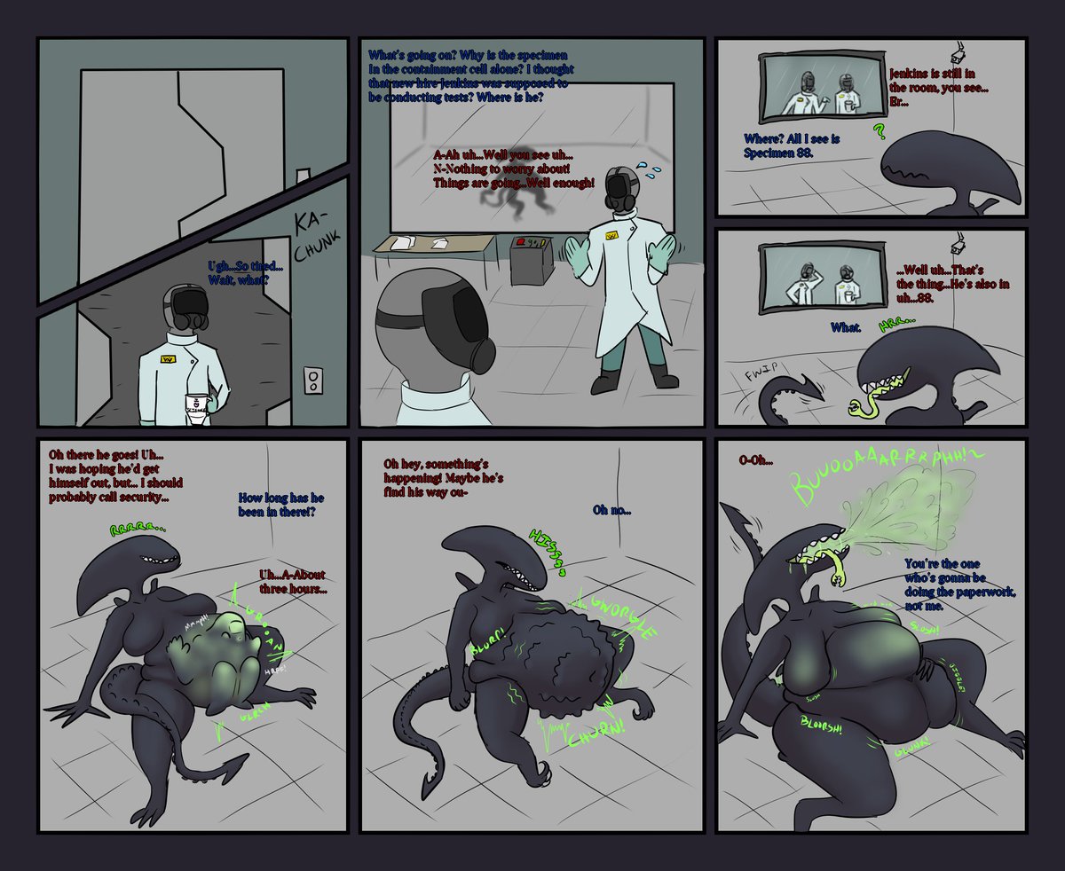 ButtBlenderer's tweet photo. Yet more testing to be done with the newly dubbed "Specimen 88" though, this particular test seems to have gone awry...At least for the labcoats! 88 seems to be pretty content with the results~ https://t.co/WStk51kYB3
