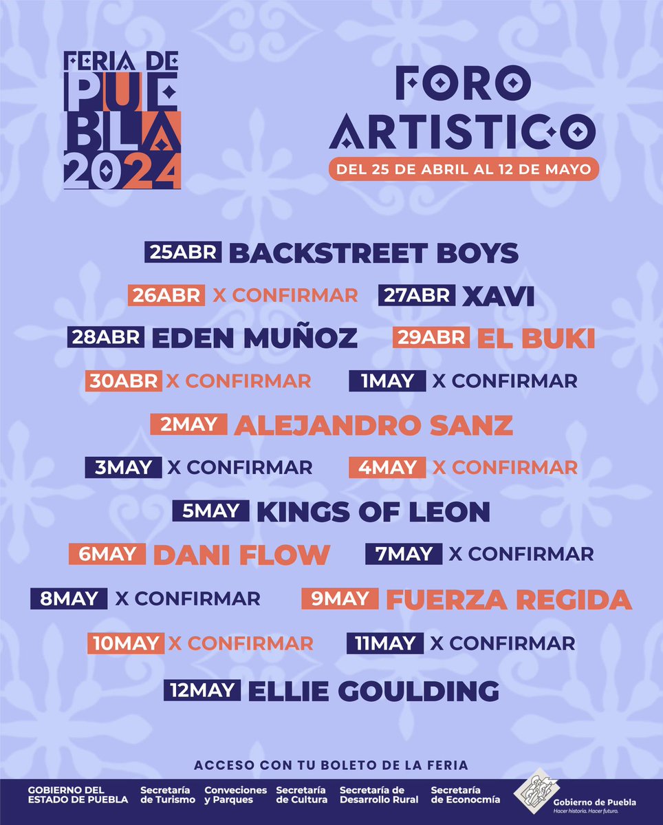 EGMexico_'s tweet photo. Este cartel es FALSO!
La Feria de Puebla aún no ha confirmado nada, solo se ha dado a conocer la fecha del evento. https://t.co/y8mktEKOZY