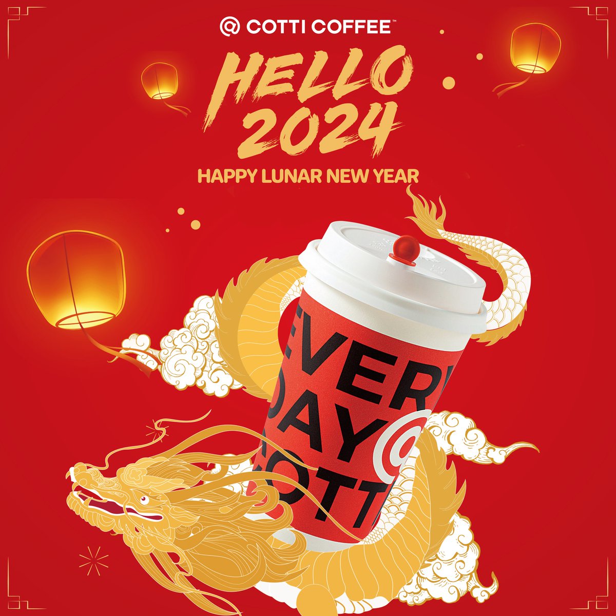 CottiCoffeeCA's tweet photo. Celebrating new beginnings with the sweet aroma of coffee in this festive season. May your cup, and year, overflow with hope and joy. Happy Lunar New Year! 🧧🐉
#cotticoffee#everydaycotti#drinkcoffee#coffeelover#holiday#happynewyear https://t.co/fFc5DxZzfI