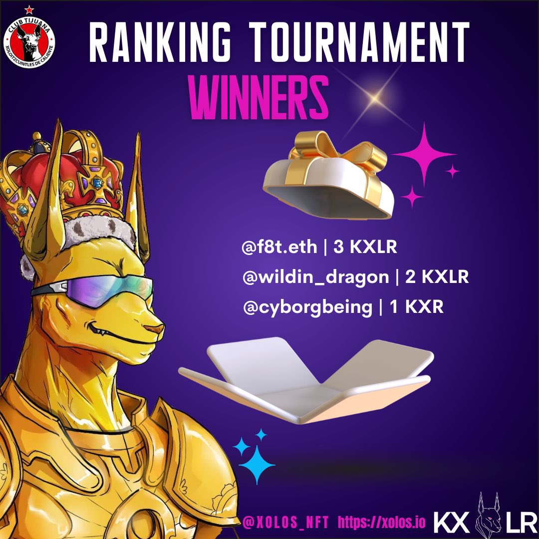 Dear Xolos community We already have the winners of the ranking tournament 🔥👑 We feel it is important to interact and build bonds of friendship and be part of the community to engage and be part of something of value to encourage growth and development as a society and as a…