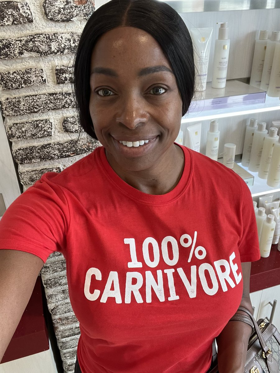 DrCocoVenus's tweet photo. Representing my tribe today after a great #carnivore powered workout 🏋🏽♀️ this AM! #meatheals #meatrx #keto @SBakerMD @CaryKelly11 @CarnivoreIs @5MinuteBody https://t.co/UY44IyMwuF