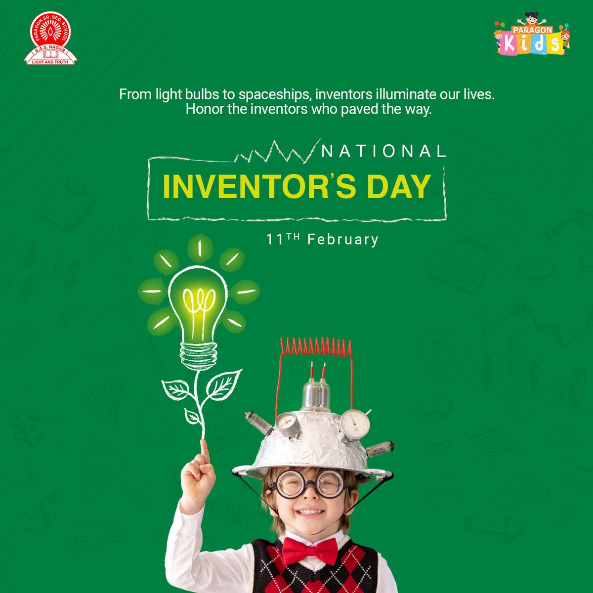 Paragonmohali71's tweet photo. Today we celebrate the brilliant minds who dream up solutions and change the world with their creations.
.
.
.
#NationalInventorsDay #thankyouinventors
#innovations #problemsolving #technology
#education #Paragon71 #ParagonKids
#mohali #Chandigarh https://t.co/omzW4i9fZr