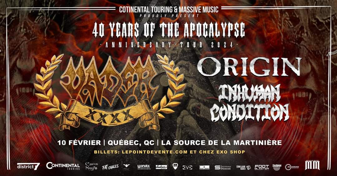 BandInhuman's tweet image. Quebec 🗣️👂🏼

The Rat Wagon just pulled up to La Source de la Martinière !

Get on down here and join 
Vader  , Origin  &amp;amp;  Inhuman Condition for a night of crushing death metal !!

facebook.com/events/s/vader…

#ratgod #fearsick #panicprayer #floridadeathmetal #godzilla #getoffyourass