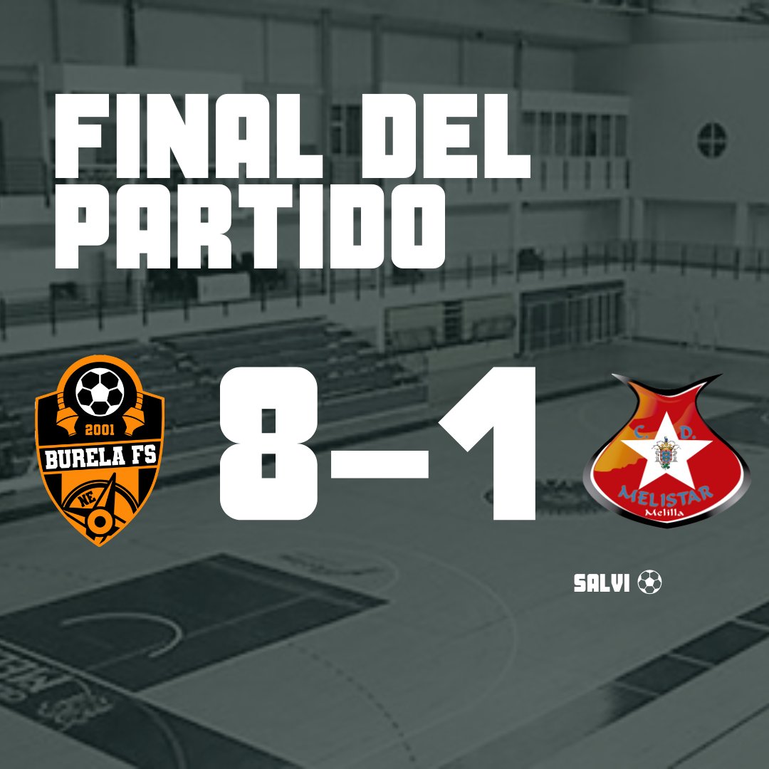 MELISTAR FS - Melilla Ciudad del Deporte (@melistar_fs) on Twitter photo FINAL EN VISTA ALEGRE
<a href="/burelafs/">CD Burela FS</a> 8-1 <a href="/Melistar_FS/">MELISTAR FS - Melilla Ciudad del Deporte</a>
Durísima derrota en el que ha sido con toda probabilidad el partido más desacertado para los nuestros en lo que va de liga.
Toca levantar la cabeza y volver a las buenas sensaciones la semana que viene en casa. FINAL EN VISTA ALEGRE
<a href="/burelafs/">CD Burela FS</a> 8-1 <a href="/Melistar_FS/">MELISTAR FS - Melilla Ciudad del Deporte</a>
Durísima derrota en el que ha sido con toda probabilidad el partido más desacertado para los nuestros en lo que va de liga.
Toca levantar la cabeza y volver a las buenas sensaciones la semana que viene en casa.