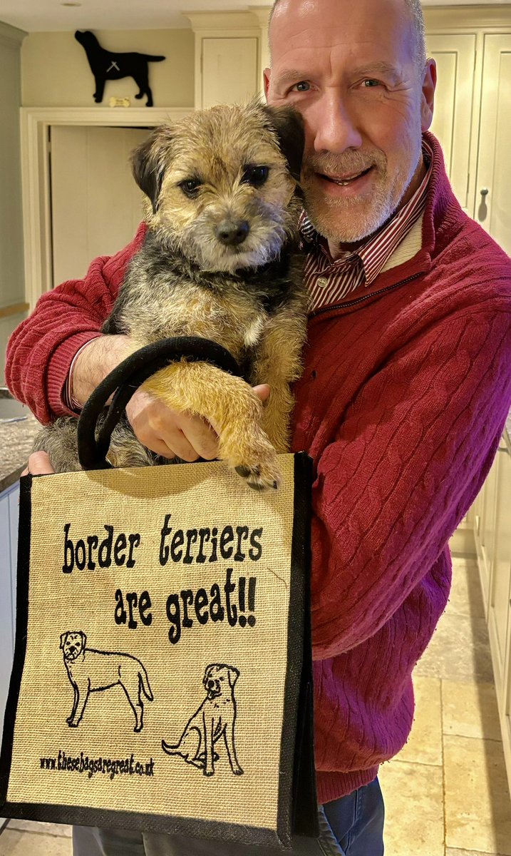 It’s Molly B’s birthday today. She’s five. Earlier today she was given this present by her friend, Merlot, a black labrador with a knack for product placement …