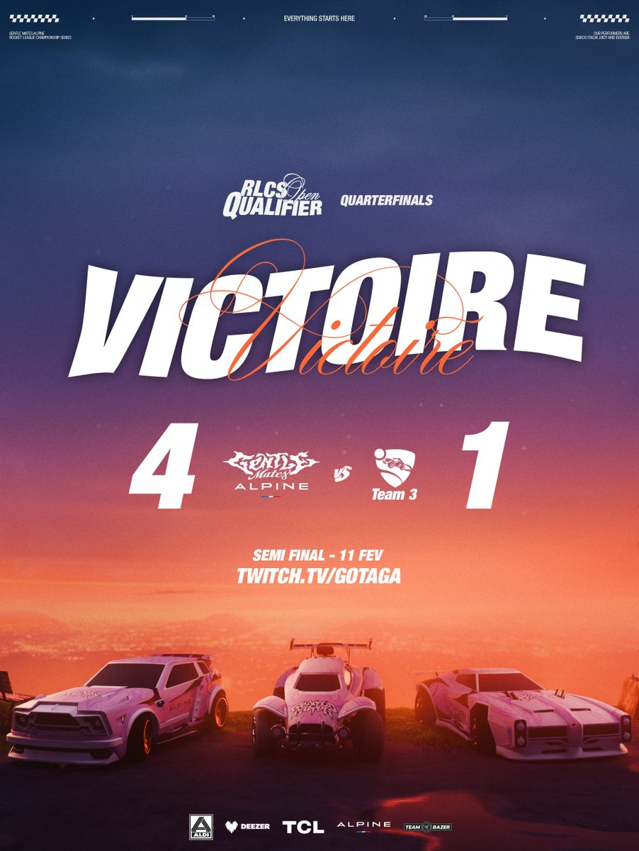 C'est une clean win vs Team 3 ce soir 🚀

Demain on jouera contre les champions du monde en titre <a href="/TeamVitality/">Team Vitality 🐝</a> #M8WIN
