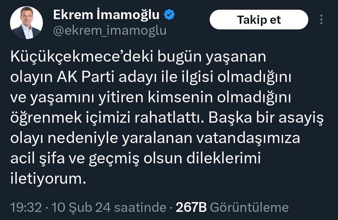 thhsynkrgz's tweet photo. Küçükçekmece'deki saldırının AK Parti ile alakası yoksa
CHP Genel Başkanı Sn. Özgür Özel neden AK Parti Küçükçekmece adayı Sn. Aziz Yeniay'ı arıyor?
Sn. İmamoğlu neye dayandırıyor bu açıklamasını bilmiyorum ama emniyet doğrulamıyor
Terör çıkarsa ne diyecekler merak ediyorum https://t.co/xAL5HAqAZk