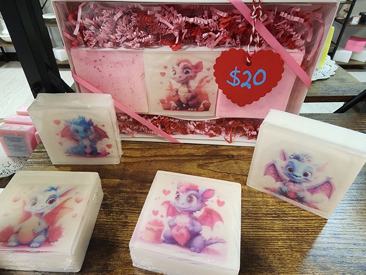 You can catch these cuties in our shop! We can make more, custom orders, or even embed a photo on soaps for you. 😍😍