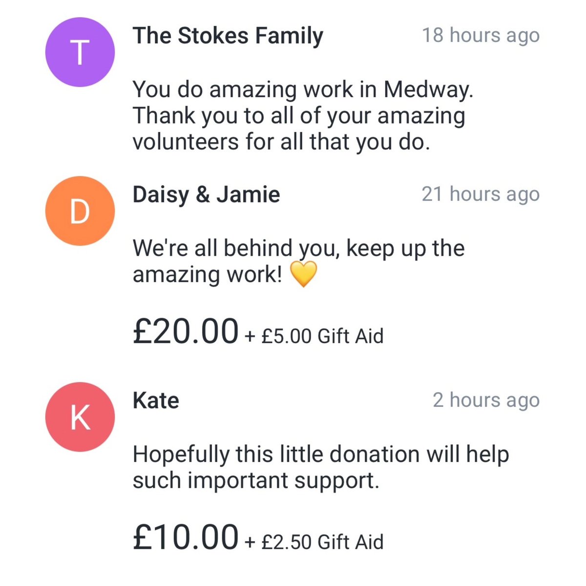 THBMedway's tweet photo. We really appreciate everyone’s generous donations &amp; wonderful words of support, they really mean a lot! Keep sharing 💛 https://t.co/ZwscZwhmpP https://t.co/1C9EJSy1vm