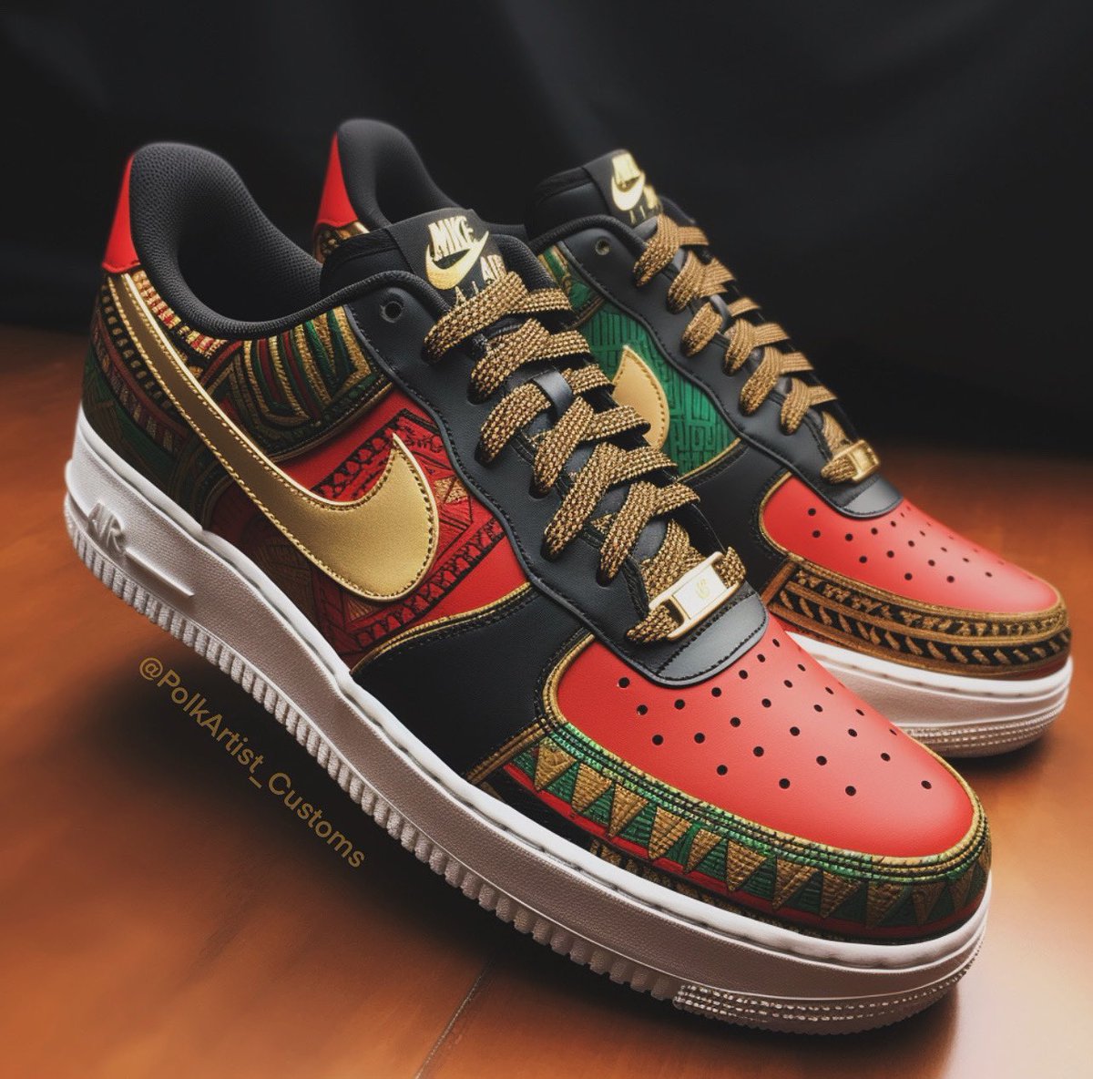 PolkArtist_'s tweet photo. “The Culture Pt.1” by PolkArtist

This is a concept designed in respect to Black History Month. Eagerly waiting to produce a pair for someone. 

y’all retweet this for me 🙏🏾 https://t.co/UcKf2CxKTM