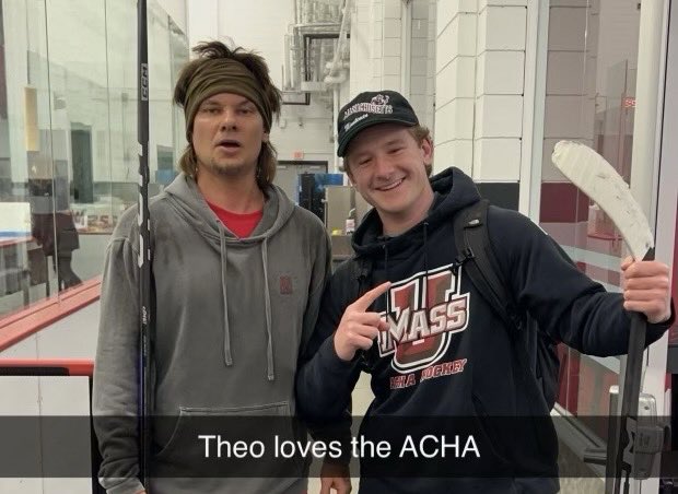 hockeyhousepod's tweet photo. Theo Von, huge UMass ACHA fan 🤝 https://t.co/iyTEFG5kJa