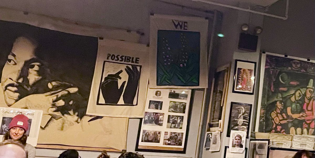 NYpoet's tweet photo. 2/For me— what a confluence of so much of everything that matters: me real #poetry , #Christ #IrishPoets , #NYC, the #Catholicism that hasn’t sold its soul the devil —& #Shabbos . The poet asked for no recording but my single still shot is ok—@ Oh, behold Maryhouse ! @duanalla https://t.co/OIlF5XSTe2