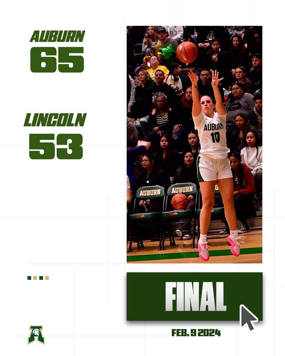 Gritty win vs a tough Lincoln team 💪💚💛💪 Avery w/22pts, Keleesa w/14pts, Emmalee w/10pts &amp; Bella w/9pts. All played lockdown defense &amp; hit the boards big to lead to this team outcome. Next playoff game is vs Bonney Lake at Mt Tahoma at 5pm on 2.14. Come support! 🔥💚💛🔥