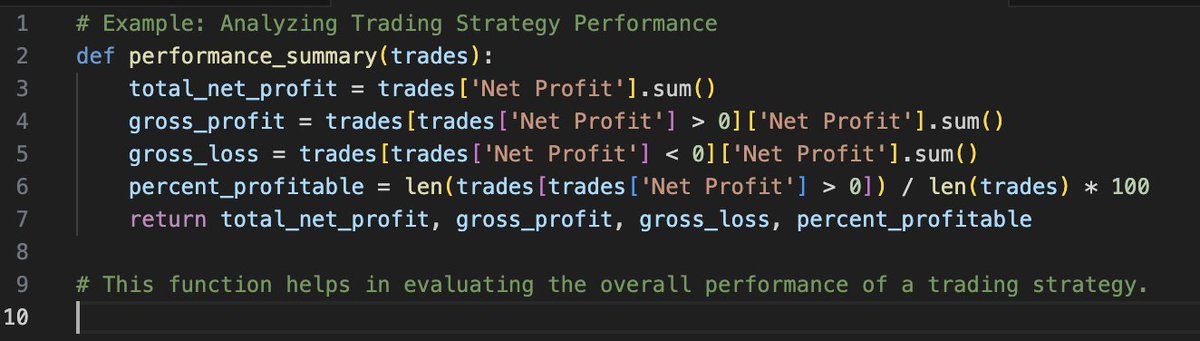 tradingmentorai's tweet image. 2/ 📊 #PerformanceMetrics: A performance profile includes total net profit, gross profit, number of trades, and profitability percentage. These metrics give a comprehensive view of a strategy&apos;s success over time. #TradingStatistics #QuantitativeAna​​lysis