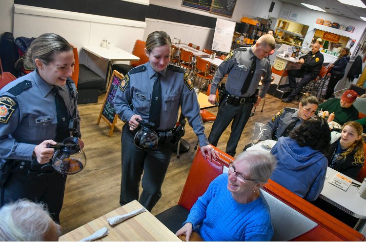 Troopers Lauren Lesher / Sara Barrett (@psptroopfpio) on Twitter photo Thank you to <a href="/KathysCafe/">Kathy's Cafe</a> in Hughesville for allowing us to host our coffee with a cop this morning. Their fresh squeezed OJ is AMAZING and their menu options are bountiful! We had so much fun speaking with the community today! #coffeewithacop #CommunityEngagement #troopF Thank you to <a href="/KathysCafe/">Kathy's Cafe</a> in Hughesville for allowing us to host our coffee with a cop this morning. Their fresh squeezed OJ is AMAZING and their menu options are bountiful! We had so much fun speaking with the community today! #coffeewithacop #CommunityEngagement #troopF